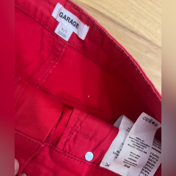 NWOT Garage Red Denim Mini Skirt - Size S - Picture 4 of 4
